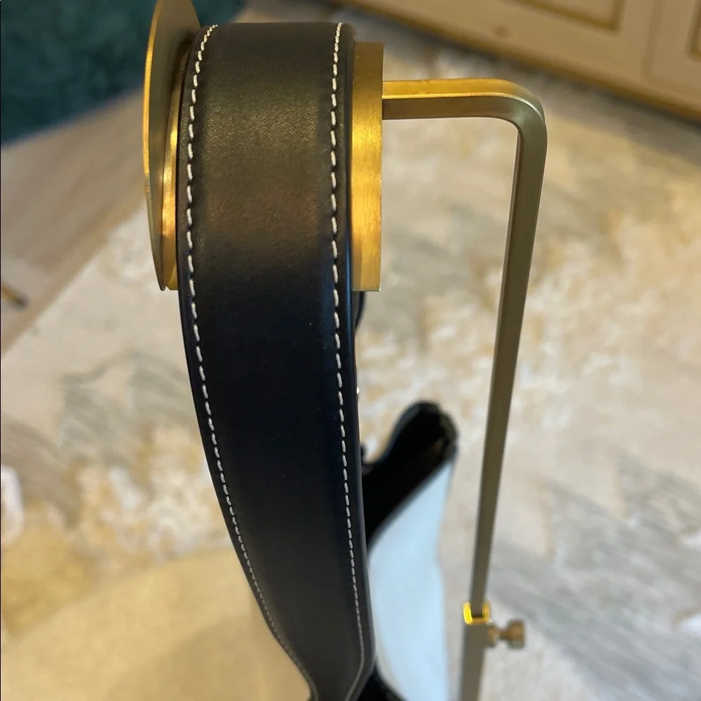 Tory Burch Ivory Canvas Bucket Bag with Black Trim - Picture 6 of 10